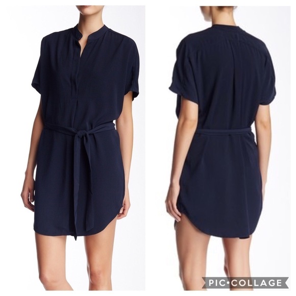 Dress Forum Shirttail Dress Navy Blue Small Mini - Picture 1 of 8